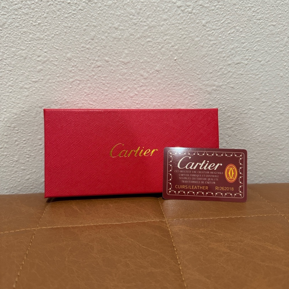 BRAND NEW: Cartier Gold Frame Pink Gradient Rimless Sunglasses - Picture 3 of 6